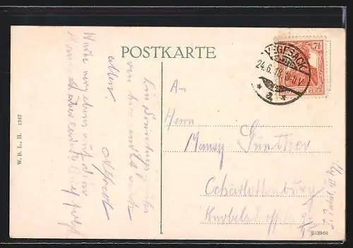 AK Vegesack, Strand mit Badegästen