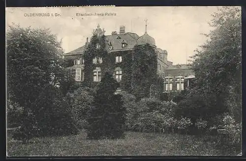 AK Oldenburg i. Gr., Elisabeth-Anna-Palais mit Bäumen