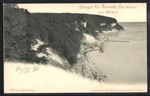 AK Sassnitz auf Rügen, Hengst-Klippe von Westen