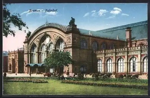 AK Bremen, Blick auf den Bahnhof