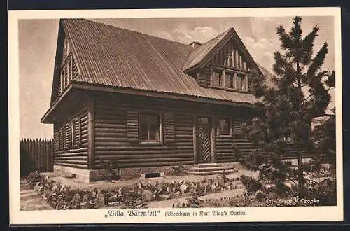 AK Villa Bärenfett, Blockhaus in Karl May`s Garten