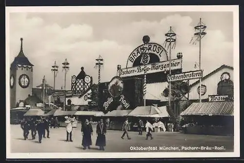 AK München, Pschorr-Bräu-Ros`l auf dem Oktoberfest