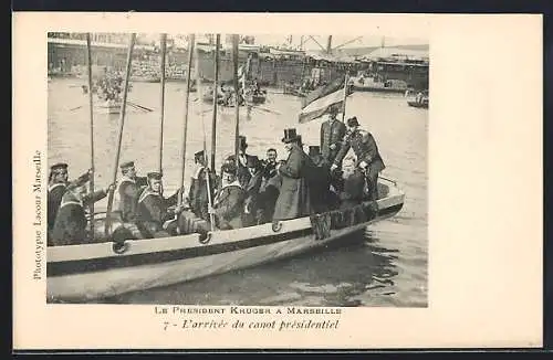 AK Marseille, Le Président Krüger, L`arrivé du canot présidentiel