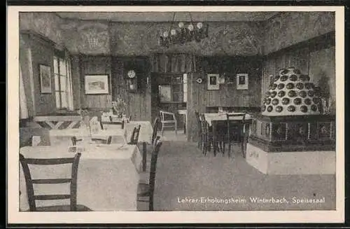 AK St. Anton an der Jessnitz, Lehrer-Erholungsheim Winterbach, Speisesaal