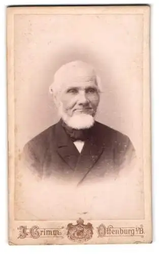 Fotografie J. Grimm, Offenburg, Porträt eines älteren Mannes