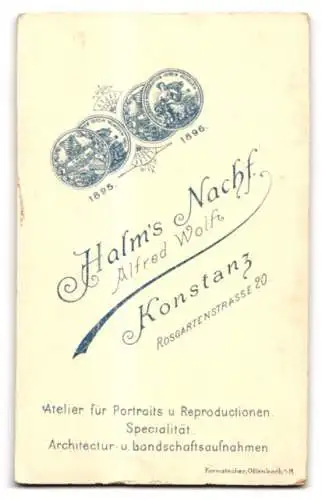 Fotografie Halm`s Nachf., Konstanz, Rosgartenstr. 20, Porträt einer jungen Frau