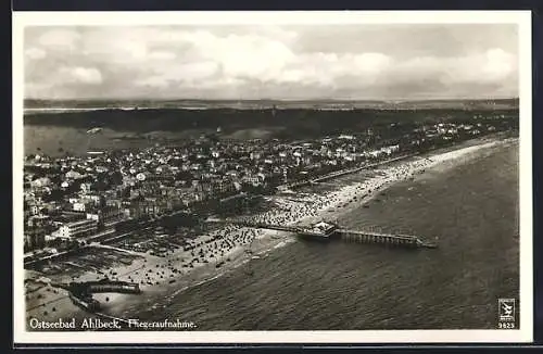 AK Ahlbeck / Ostseebad, Ortschaft mit Strand