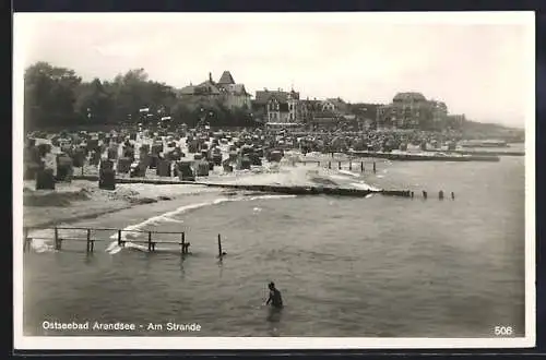 AK Arendsee / Ostseebad, Partie am Strande