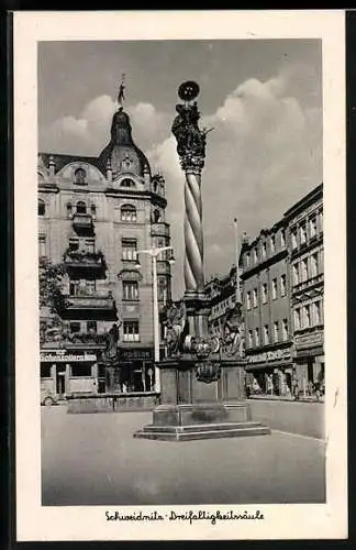 AK Schweidnitz, Dreifaltigkeitssäule