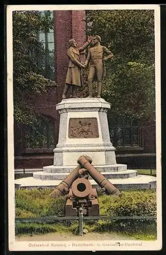AK Kolberg, Nettelbeck- u. Gneisenau-Denkmal