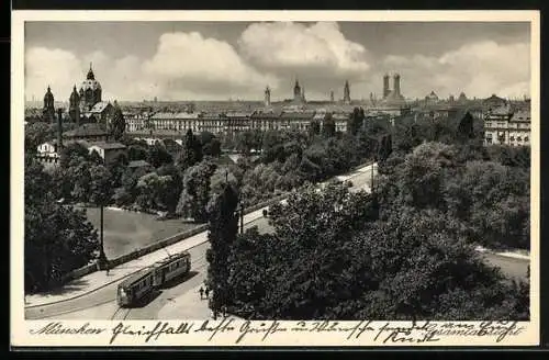 AK München, Strassenbahn
