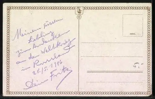 AK Moskau, Kreml vom Berge gesehen