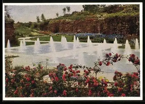 AK Reichsgartenschau Stuttgart 1939, im Tal der Rosen