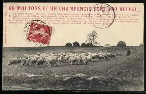 AK 99 Moutons et un Champenois...