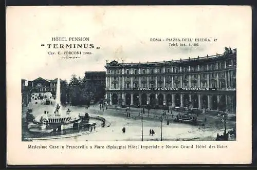 AK Roma, Piazza dell` Esedra 47, Hôtel Pension Terminus, Cav. G. Forconi