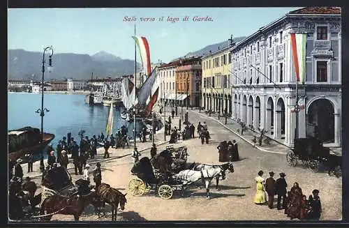 AK Salo, Lago di Garda, Strassenansicht im Ort