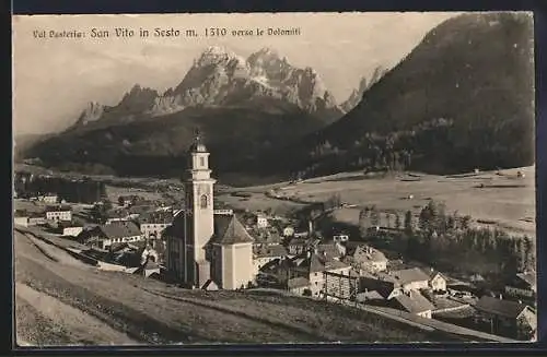 AK San Vito in Sesto, Ortsansicht aus der Vogelschau