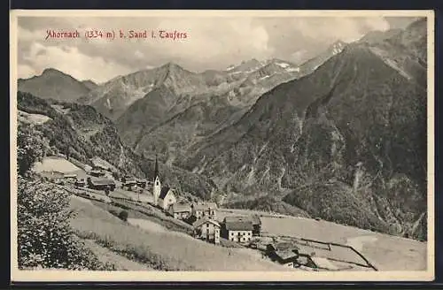 AK Sand in Taufers, Blick nach Ahornach, Ortsansicht mit Kirche
