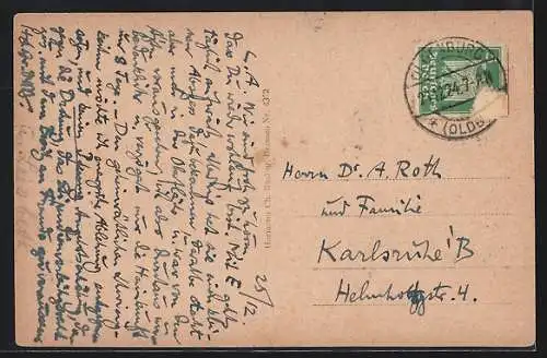 AK Oldenburg / O., Roonstrasse mit Passanten