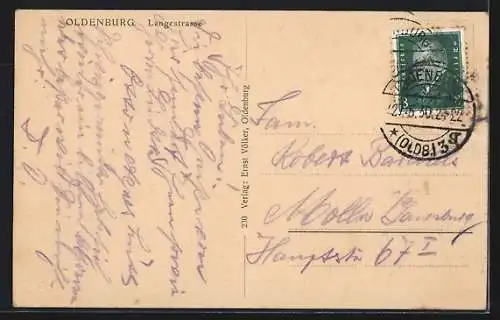 AK Oldenburg / O., Blick in die Langestrasse