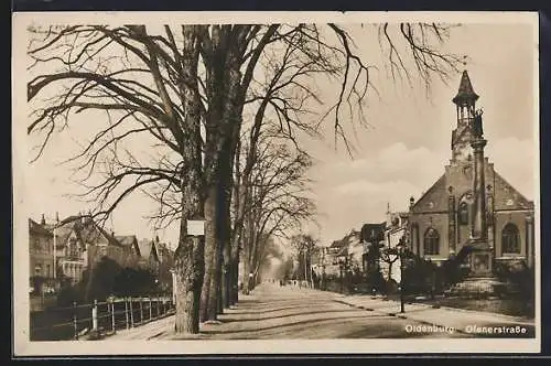 AK Oldenburg / O., Die Kirche in der Ofenerstrasse