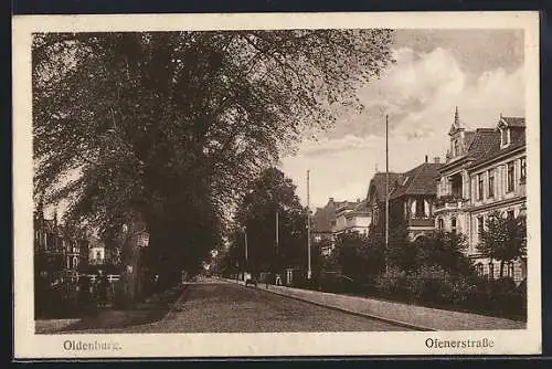 AK Oldenburg / O., Ofenerstrasse mit Passanten