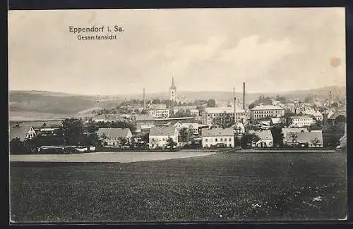 AK Eppendorf / Sachsen, Teilansicht der Ortschaft