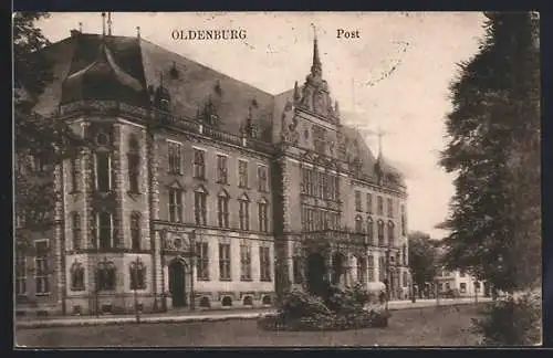 AK Oldenburg / O., Partie an der Post