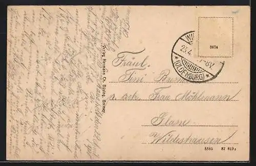 AK Oldenburg / O., Partie an der Post