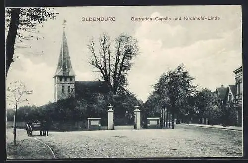 AK Oldenburg / O., Gertruden-Kapelle und Kirchhofs-Linde