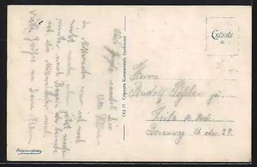 AK Oldenburg / O., Cäcilienbrücke mit Blick in den Ort