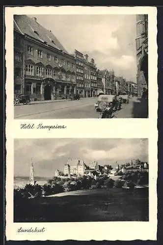 AK Landshut / Isar, Hotel Kronprinz