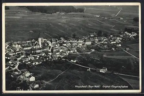 AK Wegscheid /Bayr. Wald, Fliegeraufnahme