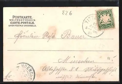 AK Tittmoning, Stadtplatz mit Laufener Tor