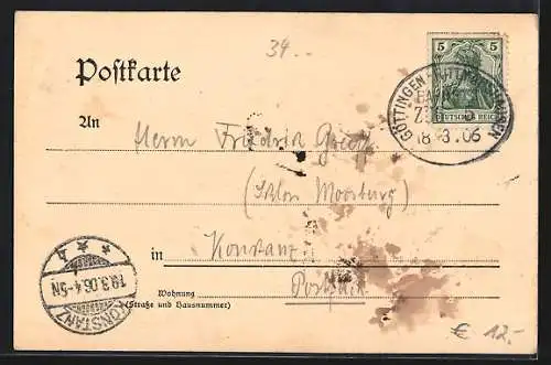 AK Waterloo, Gasthaus mit kleiner Versammlung