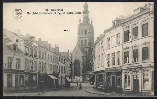 AK Tirlemont, Marché-aux-Poulets et Eglise Notre-Dame
