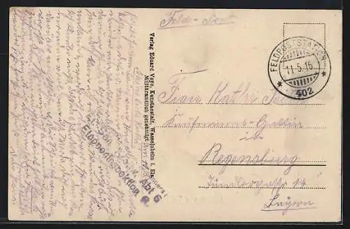 AK Tenbrielen, Panorama mit Baracken u. Kirche