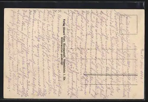 AK Tenbrielen, Panorama mit Baracken u. Kirche, Ortspartie