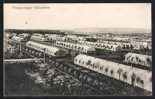 AK Elsenborn, Truppenlager, Teilansicht