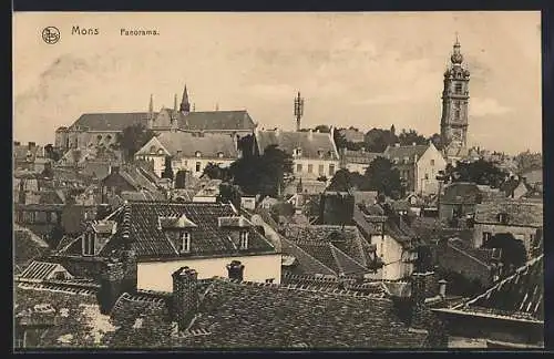 AK Mons, Teilansicht der Stadt