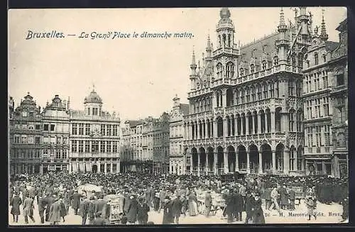 AK Bruxelles, La Grand` Place le dimanche matin