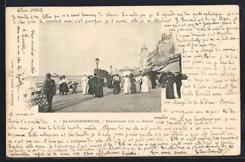 AK Blankenberghe, Promenade sur La Digue