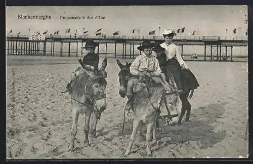 AK Blankenberghe, Promenade à dos d`ane