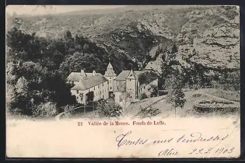 AK Dinant, Fonds de Leffe, Vallée de la Meuse, Vue generale