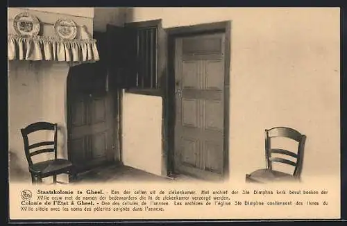 AK Gheel, Staatskolonie, Een der cellen uit de ziekenkamer