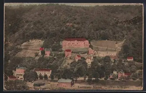 AK Lustin-su-Meuse, Quartier de la gare