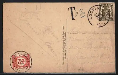 AK Lustin-su-Meuse, Quartier de la gare