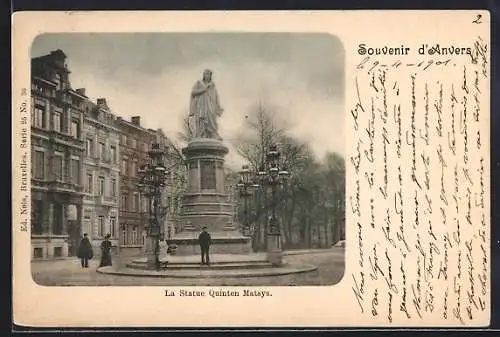 AK Anvers, La Statue Quinten Matsys