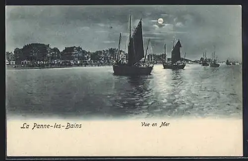 AK La Panne-les-Bains, La Panne, vue en Mer, La Lune