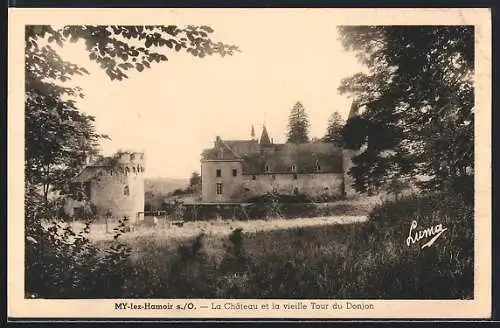 AK MY-lez-Hamoir, La Chateau et la vieille Tour du Donjon